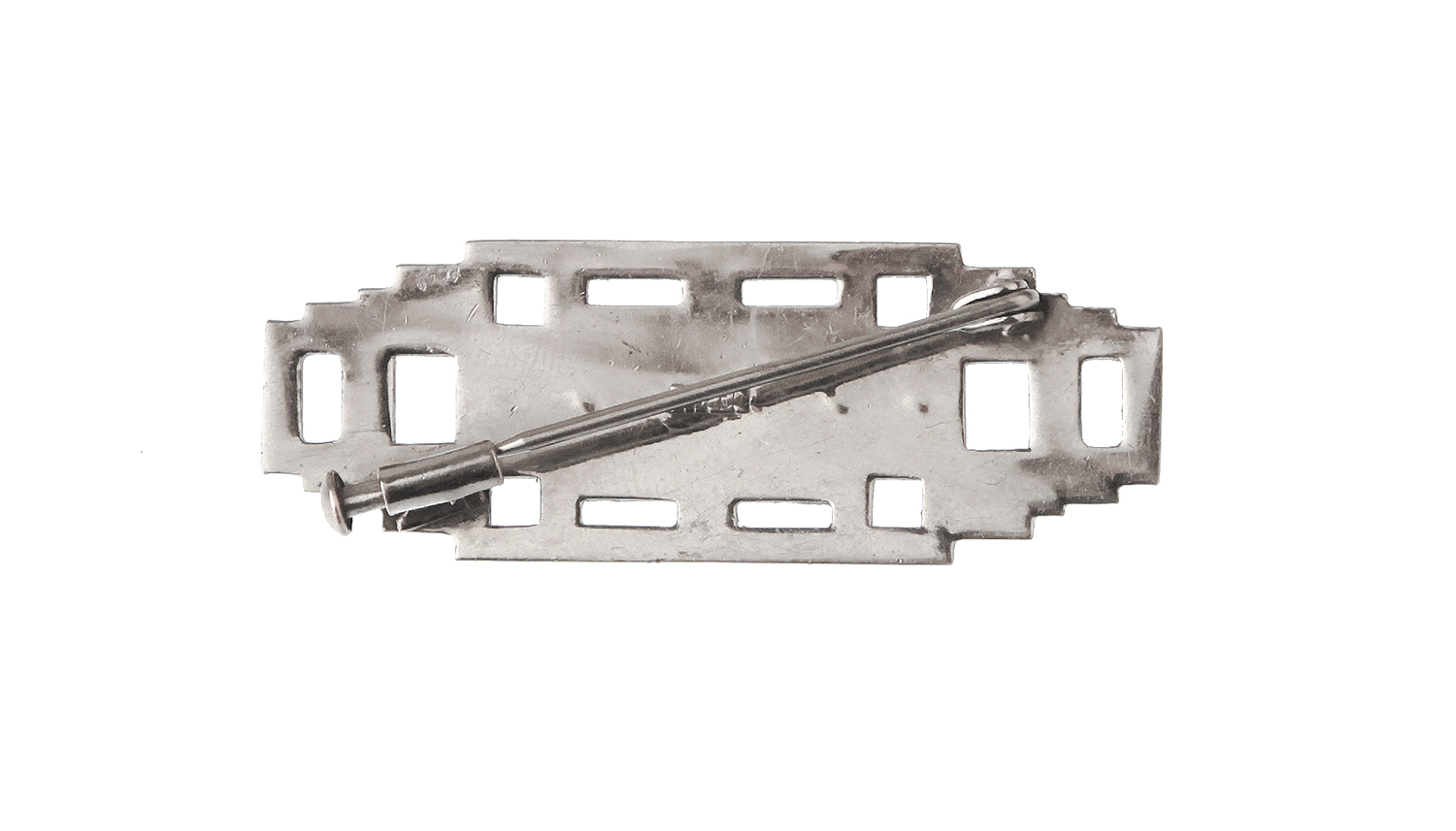 Silver Crystal Brooch