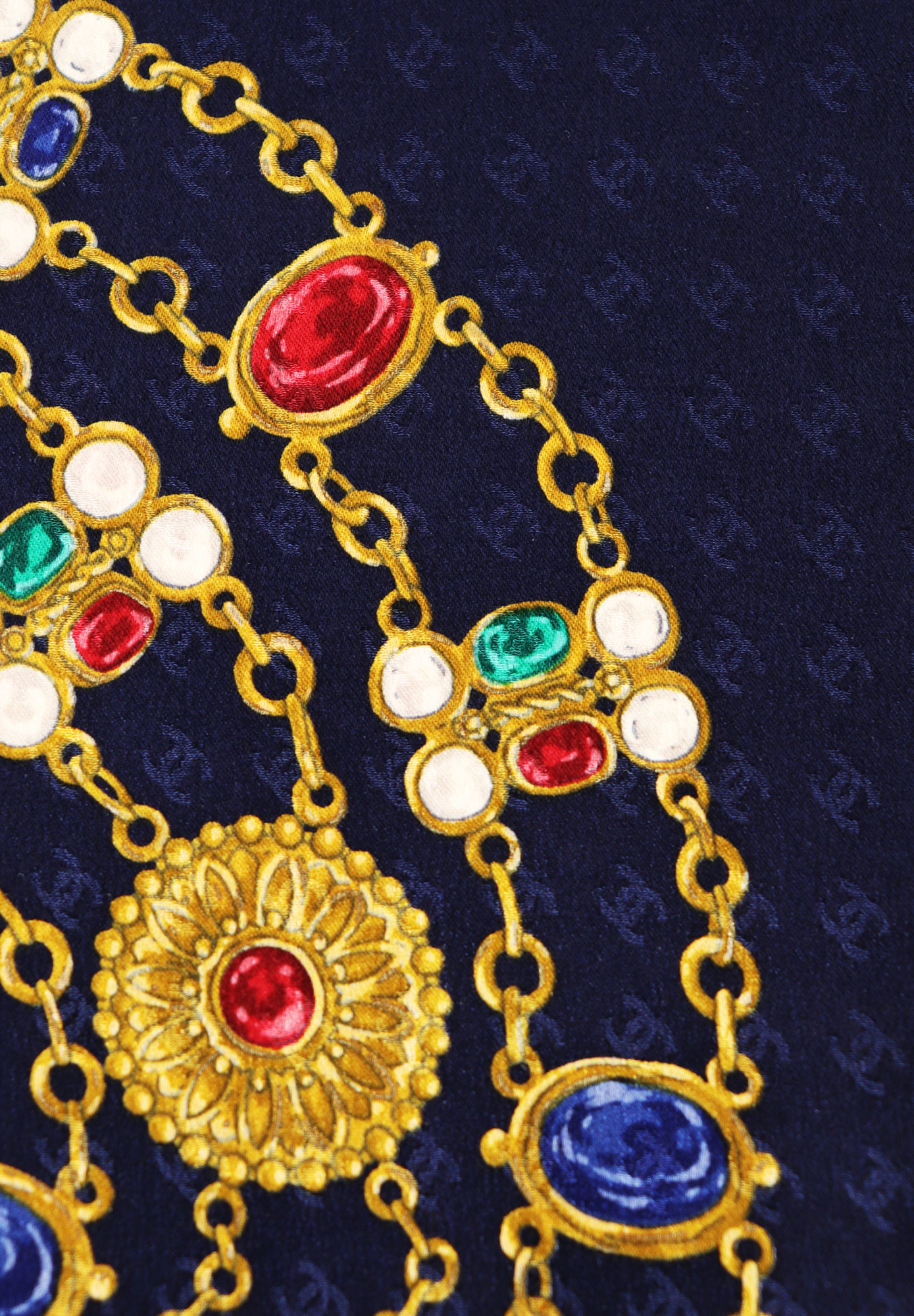 Chanel Silk Scarf With Crystals