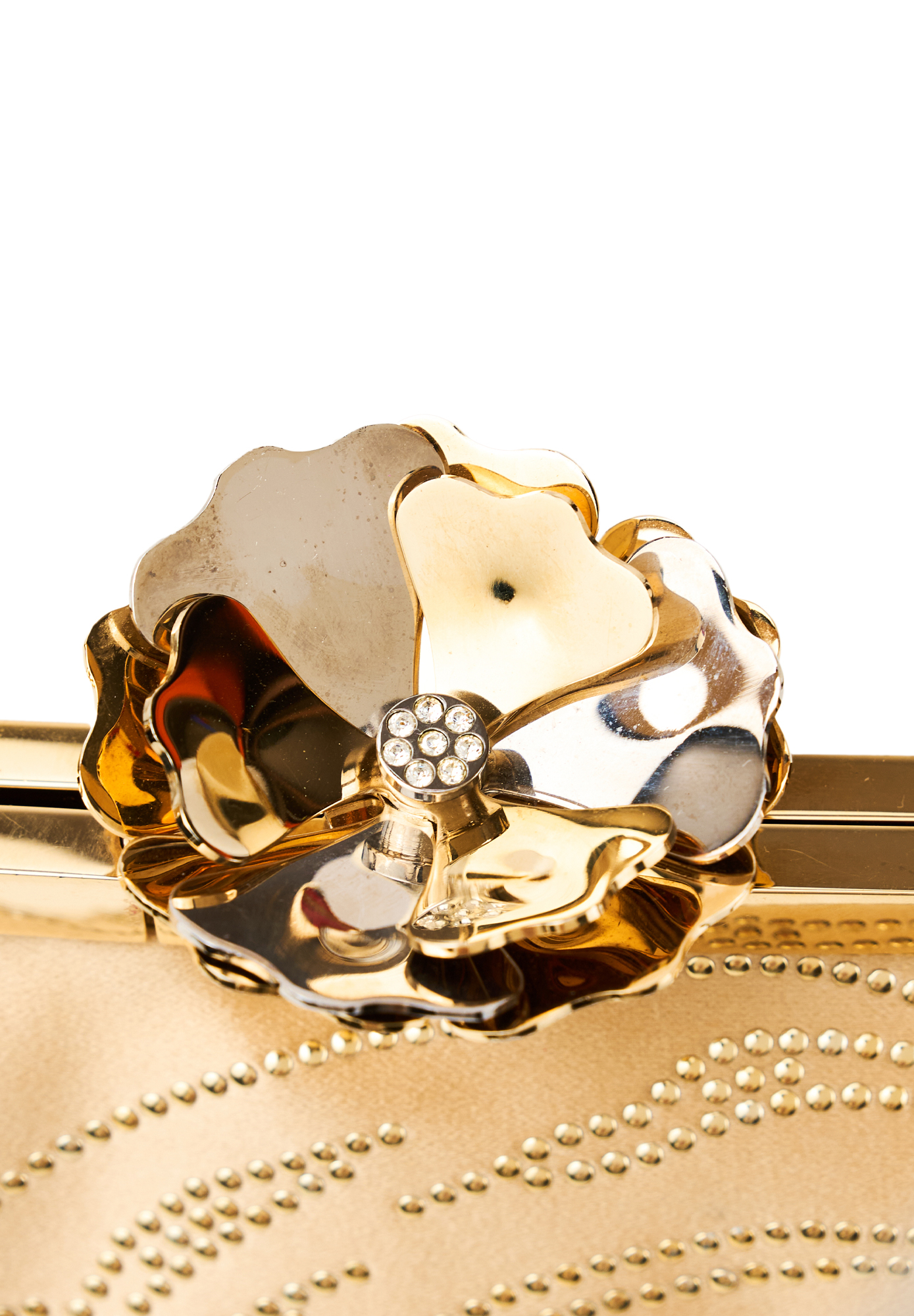 Golden Floral-Clasp Valentino Bag