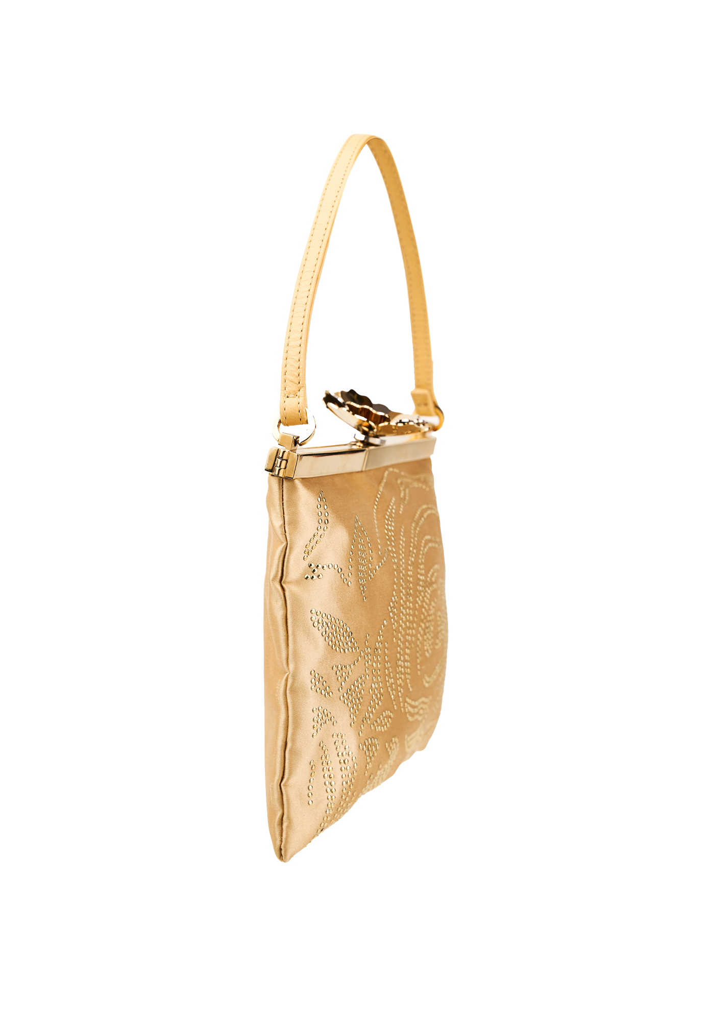 Golden Floral-Clasp Valentino Bag