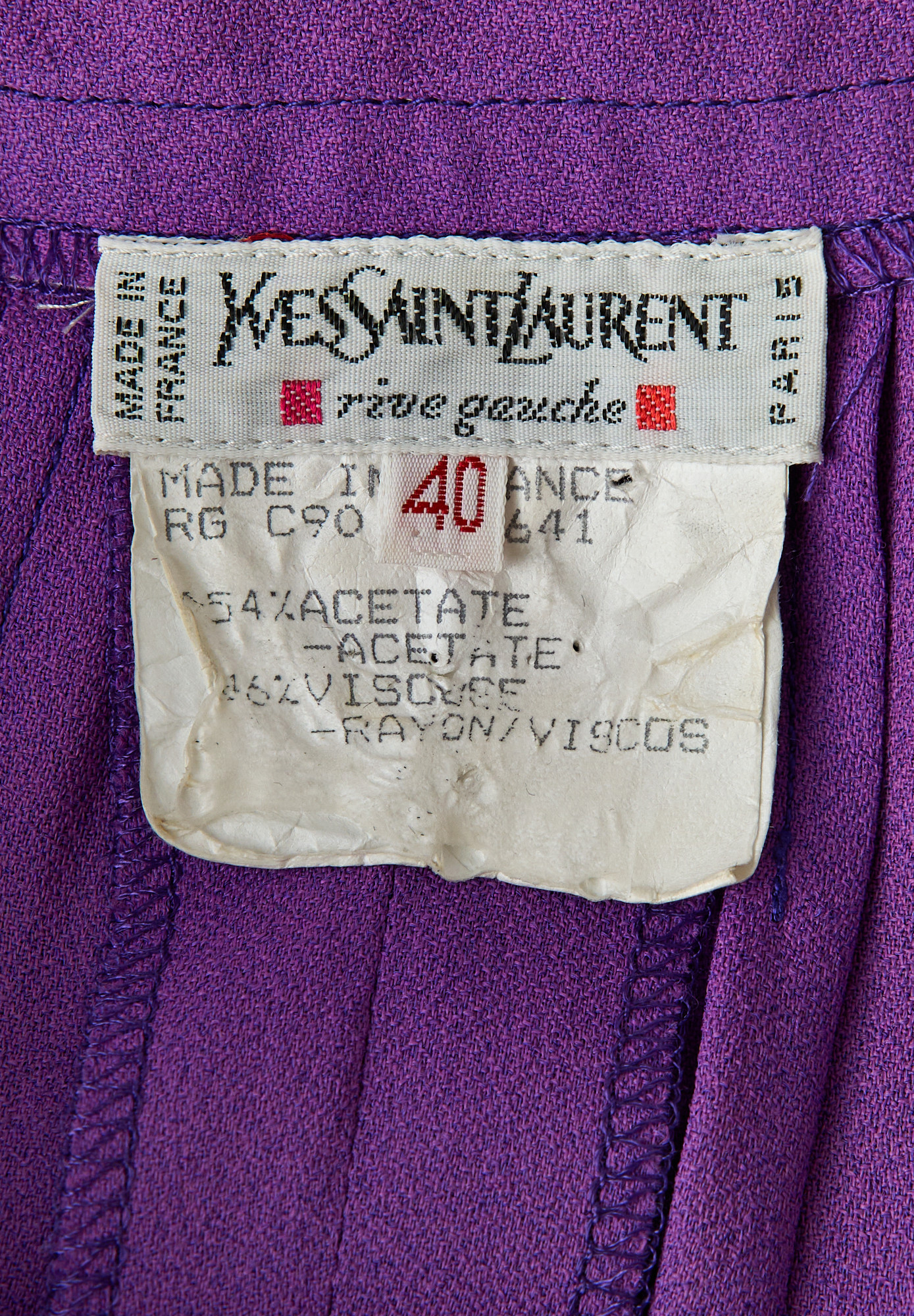Yves Saint Laurent Purple Trousers
