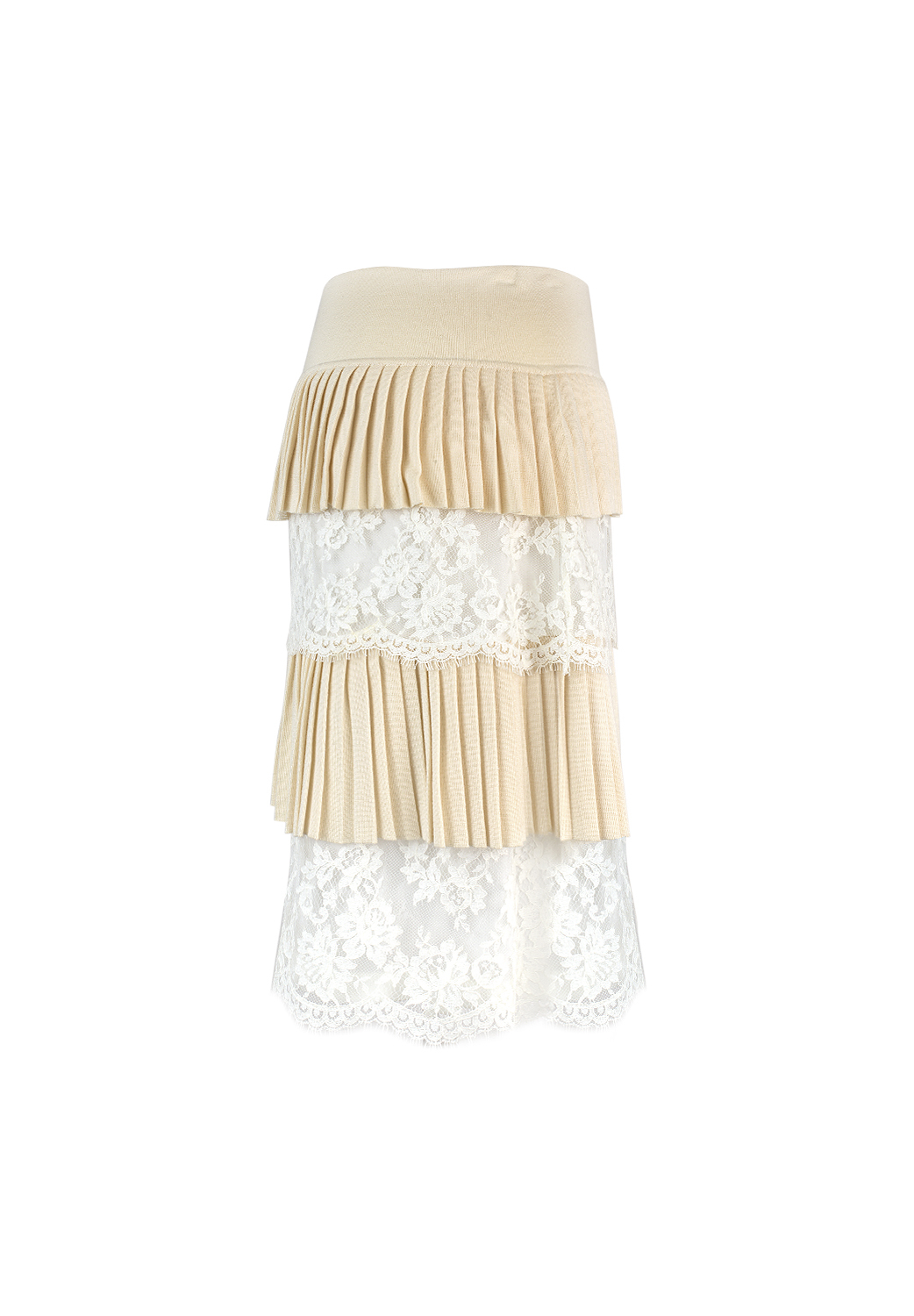Valentino Beige Laces Skirt