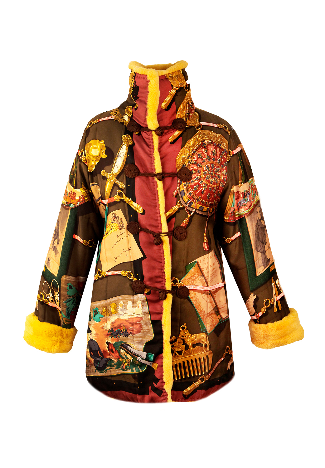 Hermès Silk Coat With Fur