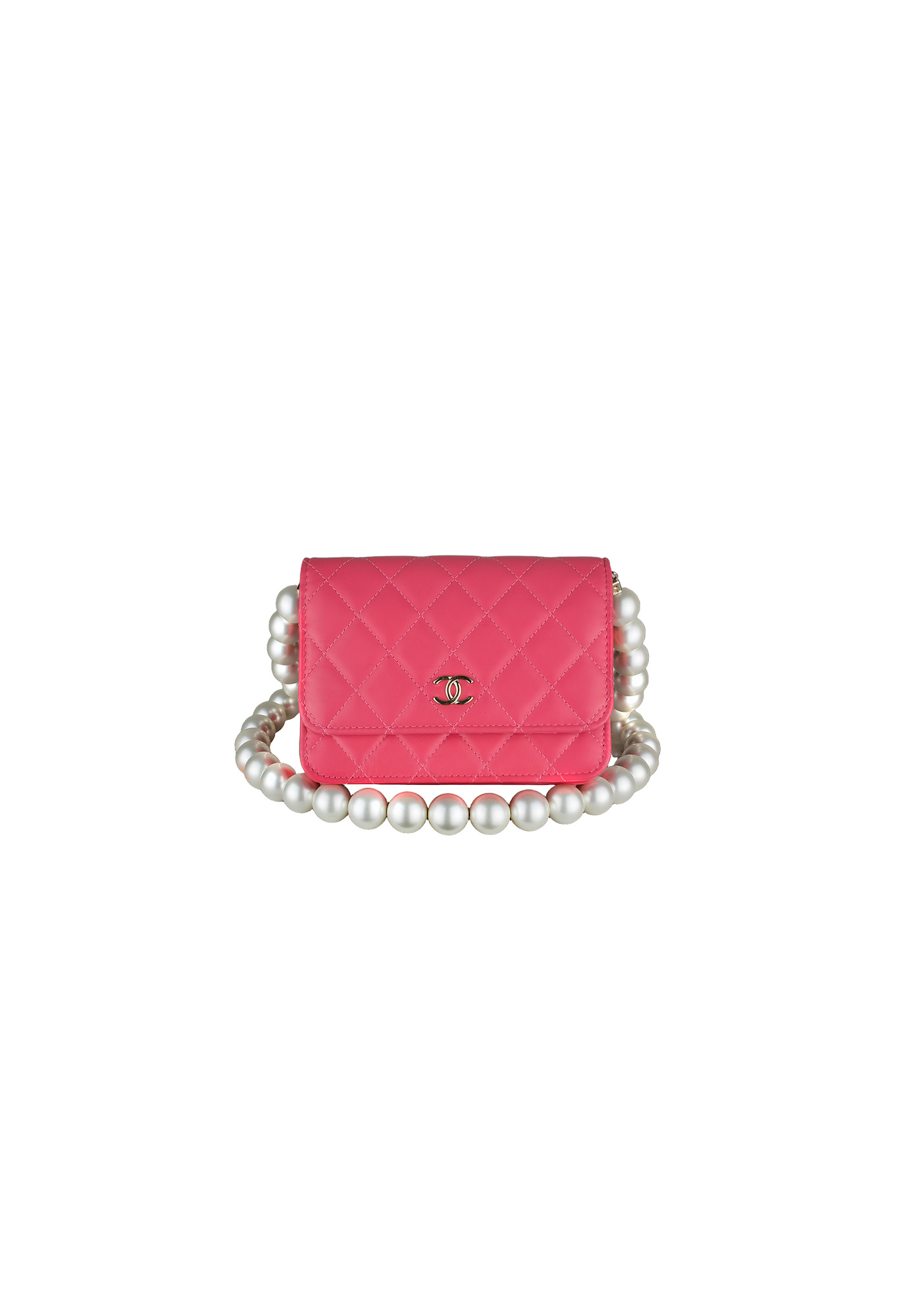 Chanel Pearl Pink Wallet On Chain Bag