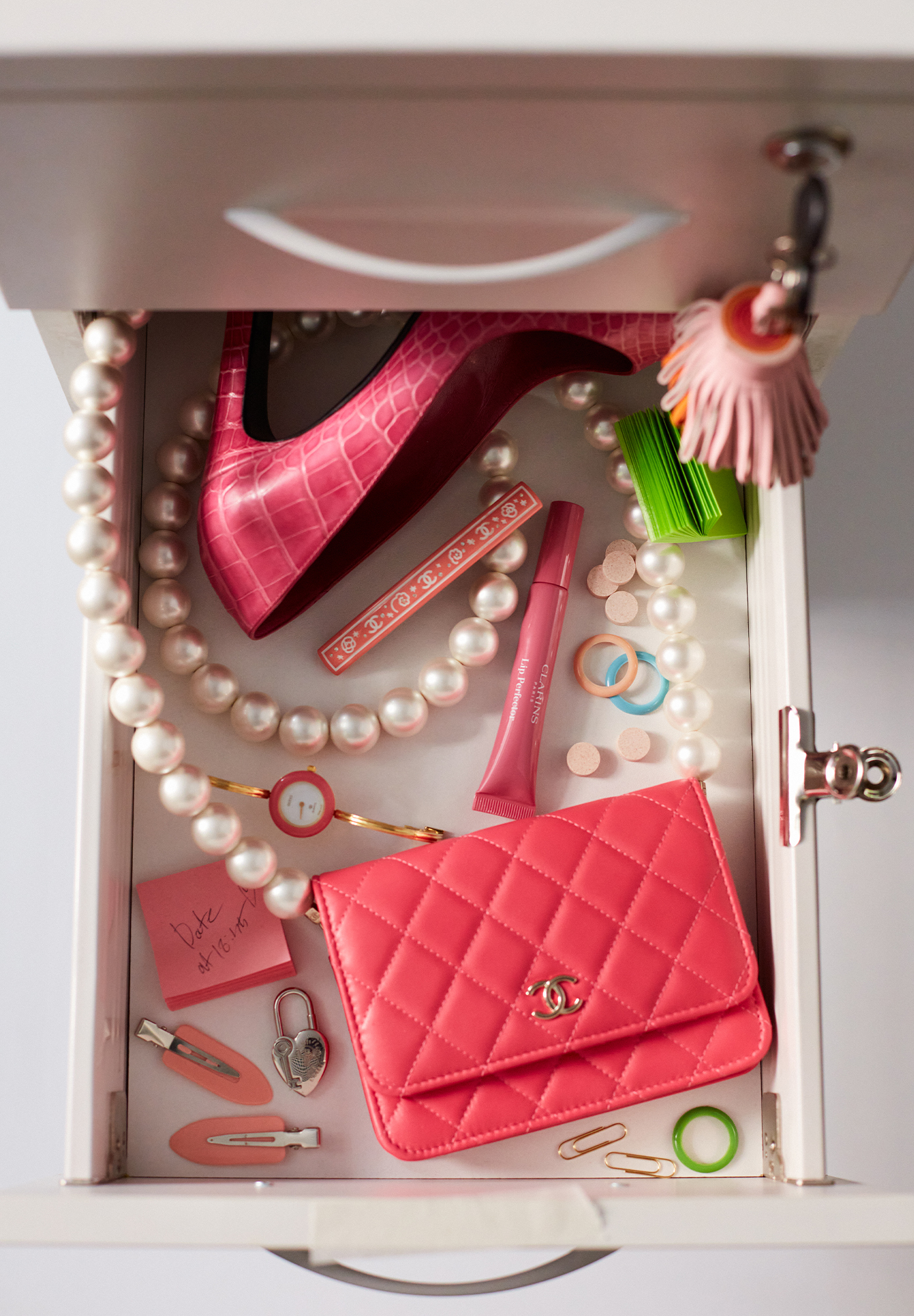 Chanel Pearl Pink Wallet On Chain Bag