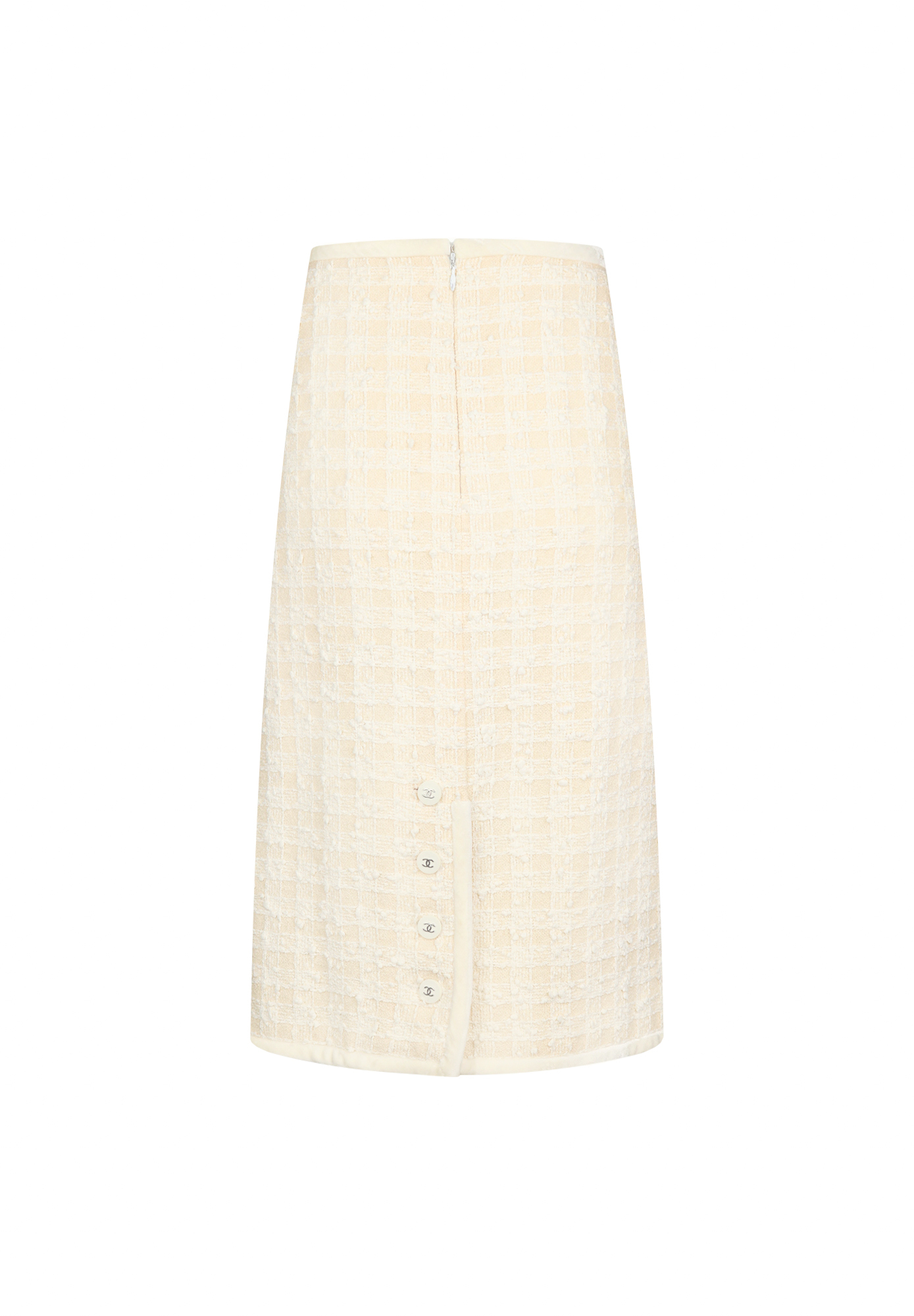 Chanel Ivory Tweed Skirt