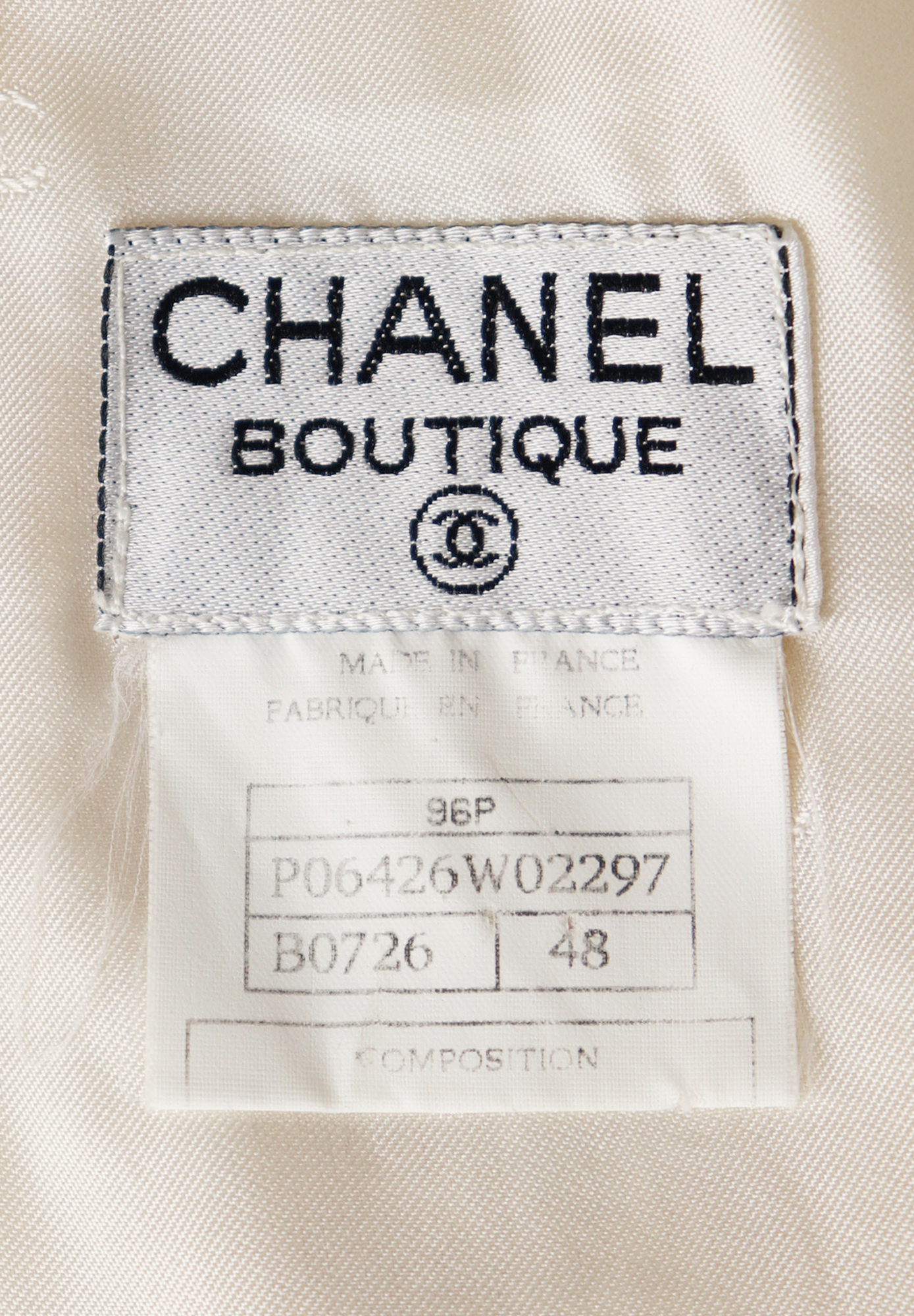 Chanel Ivory Tweed Skirt