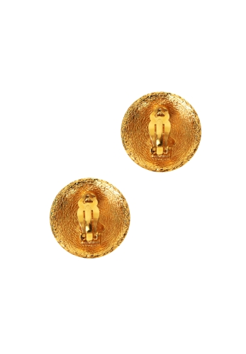 Клипсы Chanel с плетением и логотипом