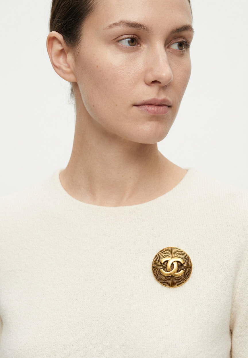 Chanel Logo Brooch