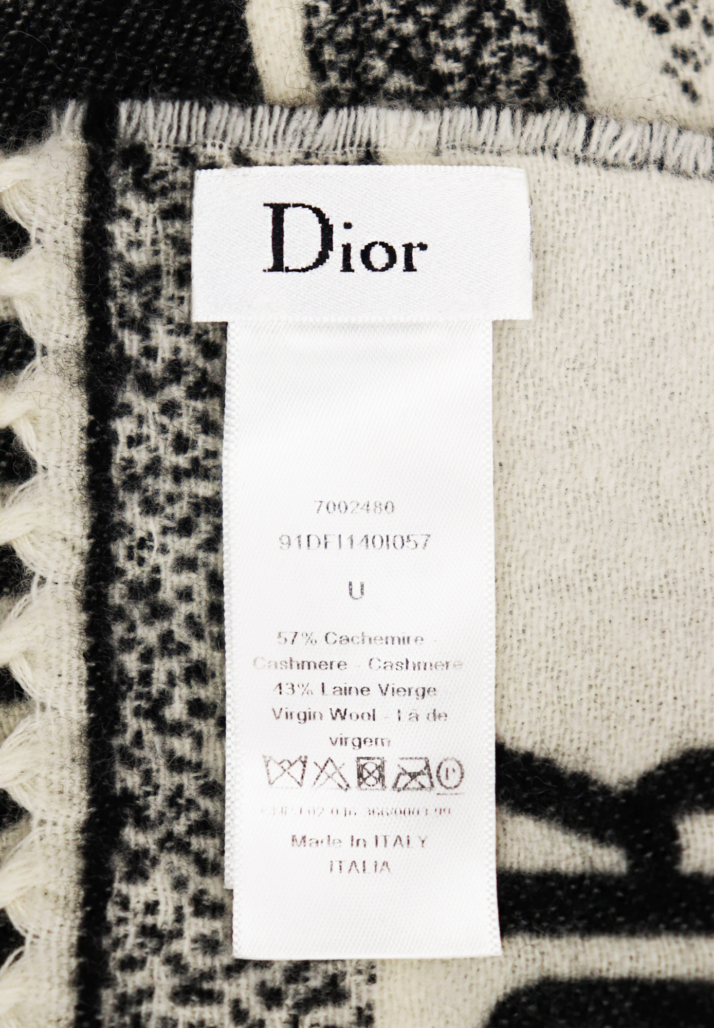 Christian Dior Toile de Jouy Cashmere Scarf