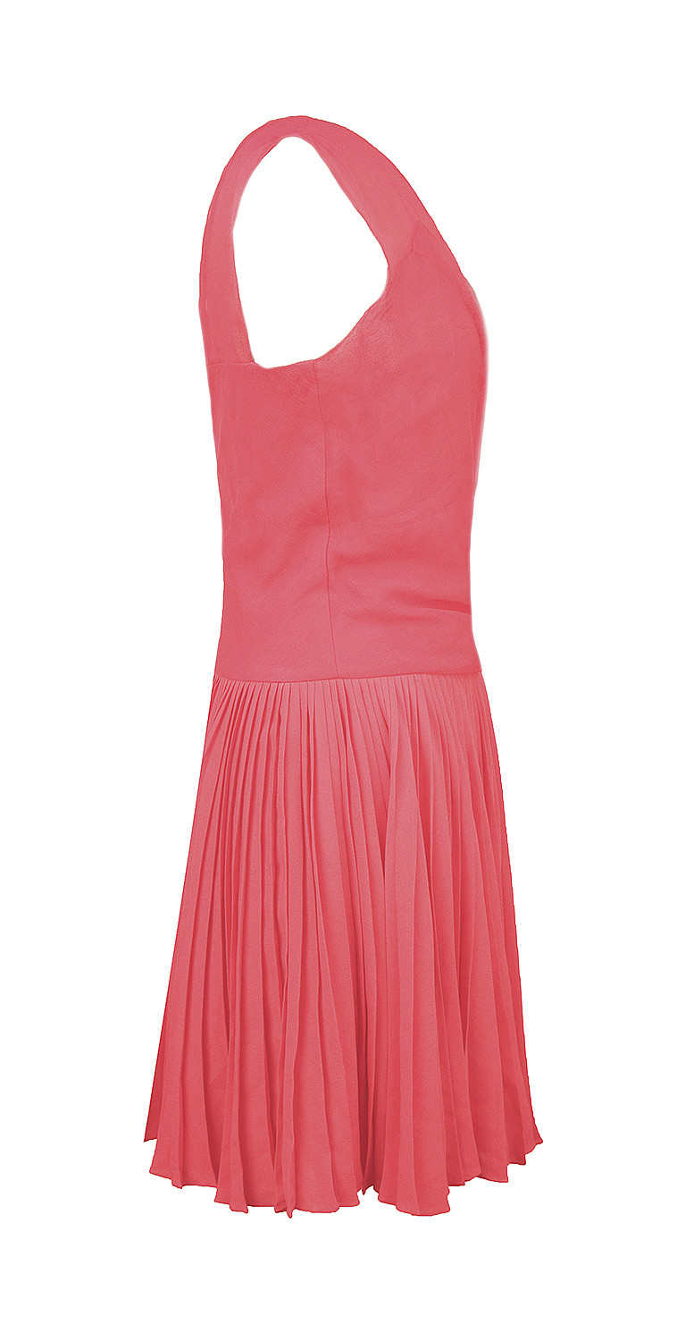 christian dior pink dress a button closure and a tonal belt to accentuate the waist Dior fall 2005 silk dress