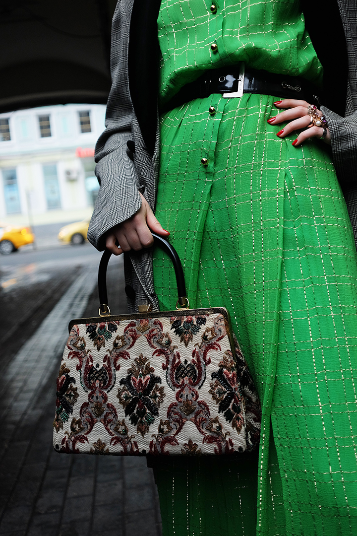 Tapestry Beaded Handbag