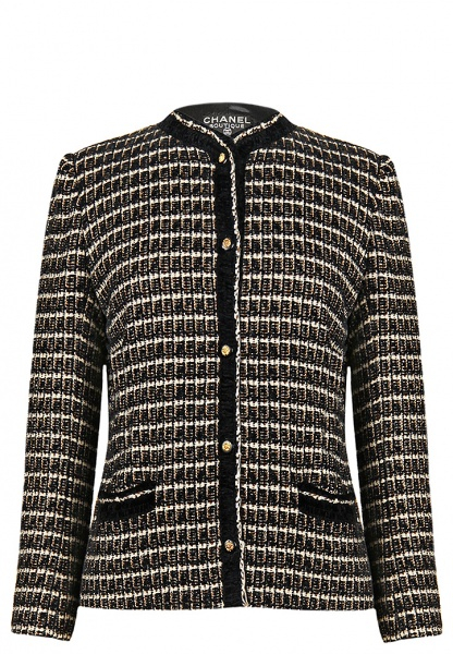 Chanel wool tweed jacket with lion buttons