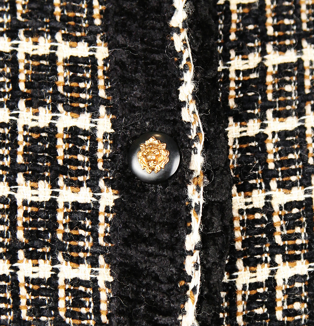 Chanel wool tweed jacket with lion buttons