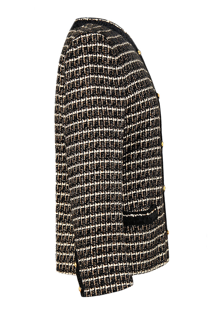 Chanel wool tweed jacket with lion buttons