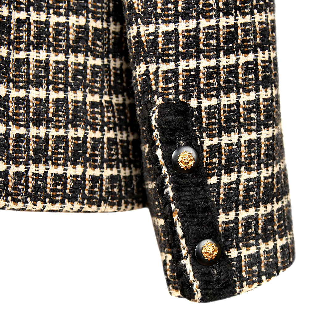 Chanel wool tweed jacket with lion buttons