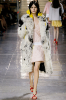 Miu Miu Black And White Shearling Coat
