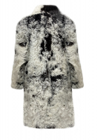 Miu Miu Black And White Shearling Coat