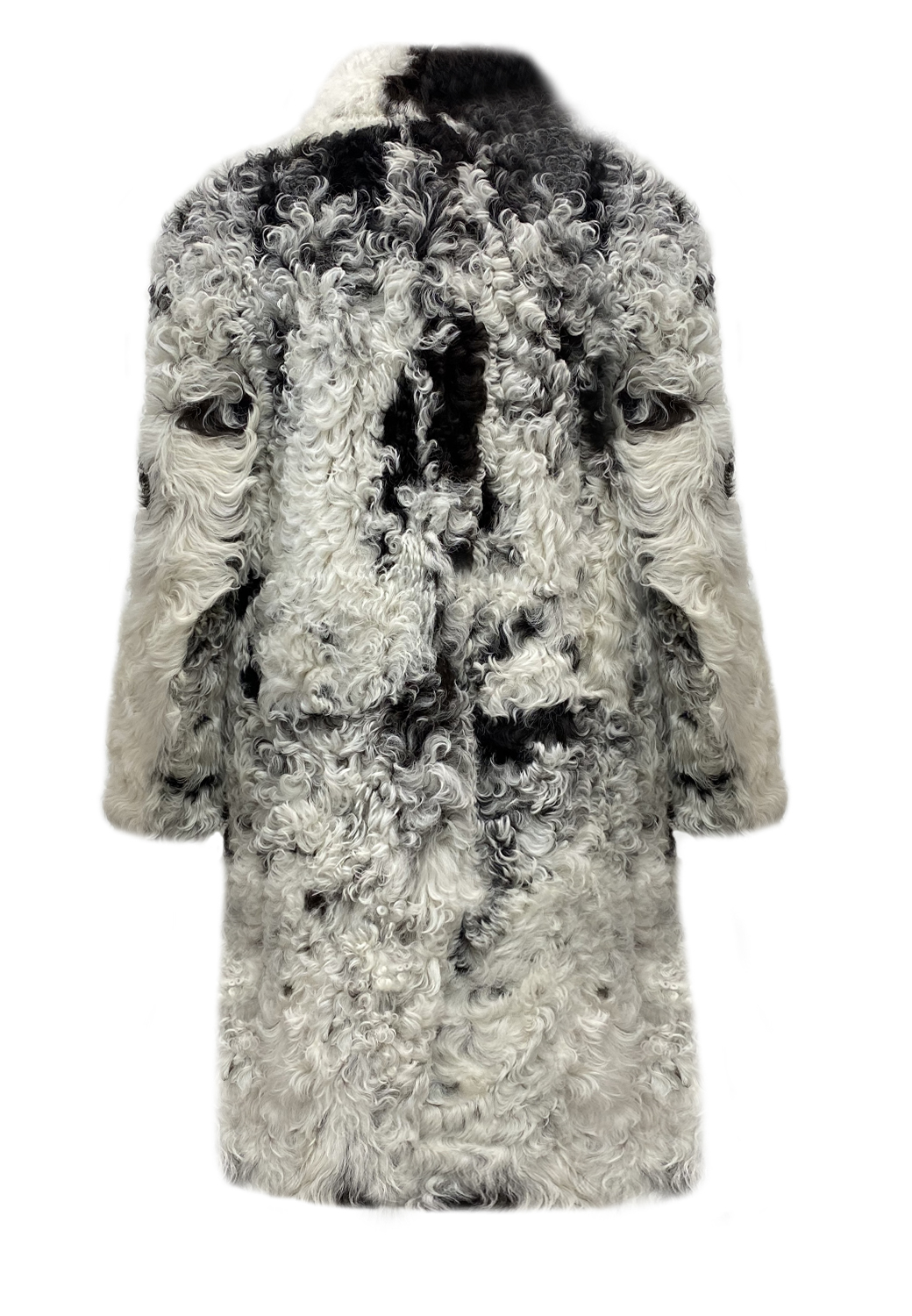 Miu Miu Black And White Shearling Coat