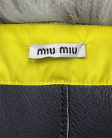 Miu Miu Black And White Shearling Coat