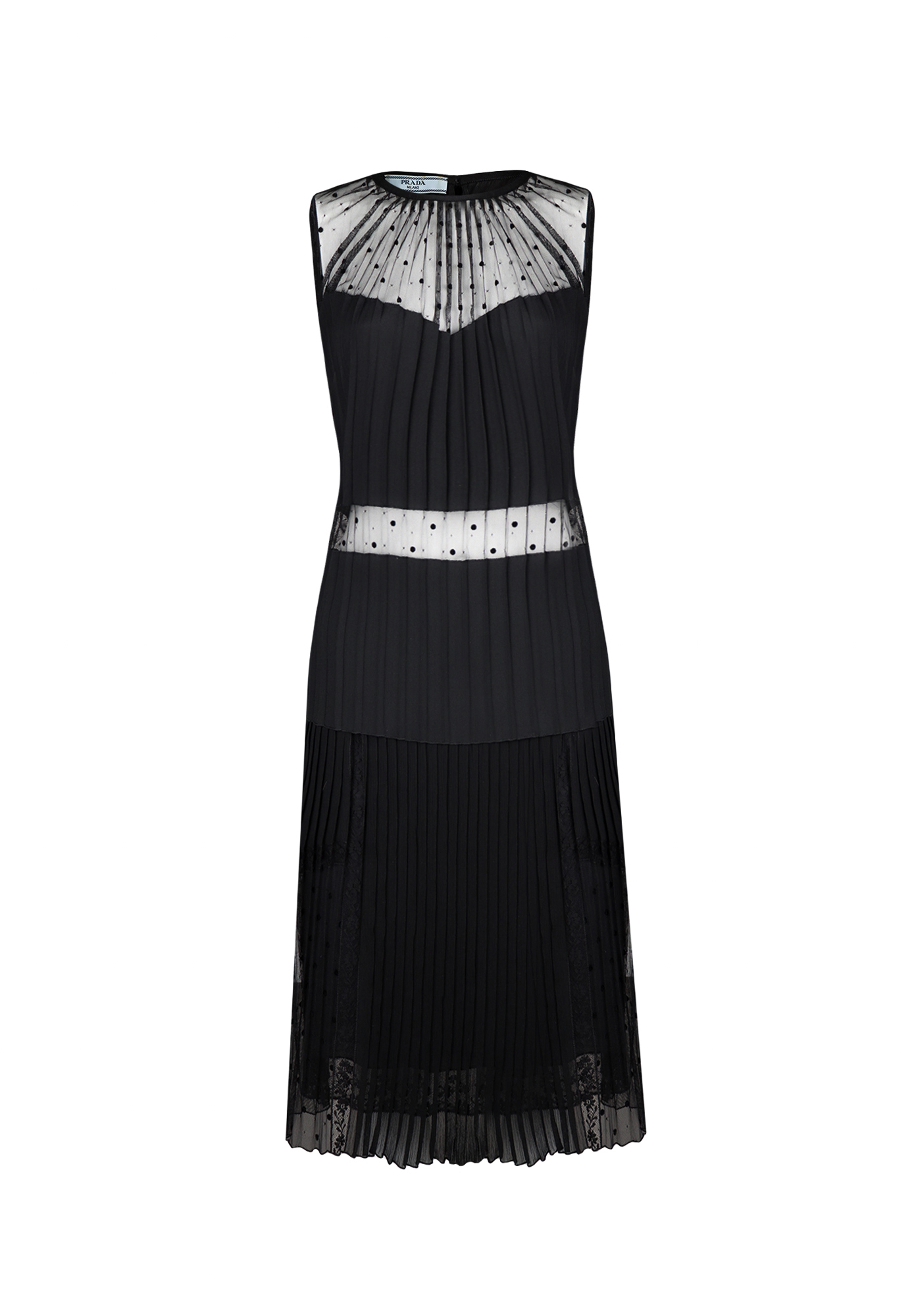 Prada Pleated Suit With Lace