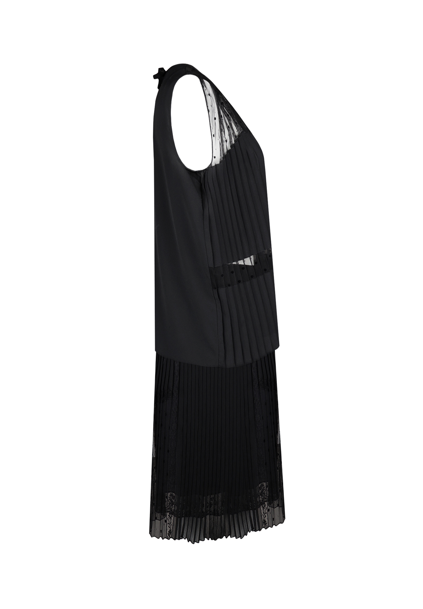 Prada Pleated Suit With Lace