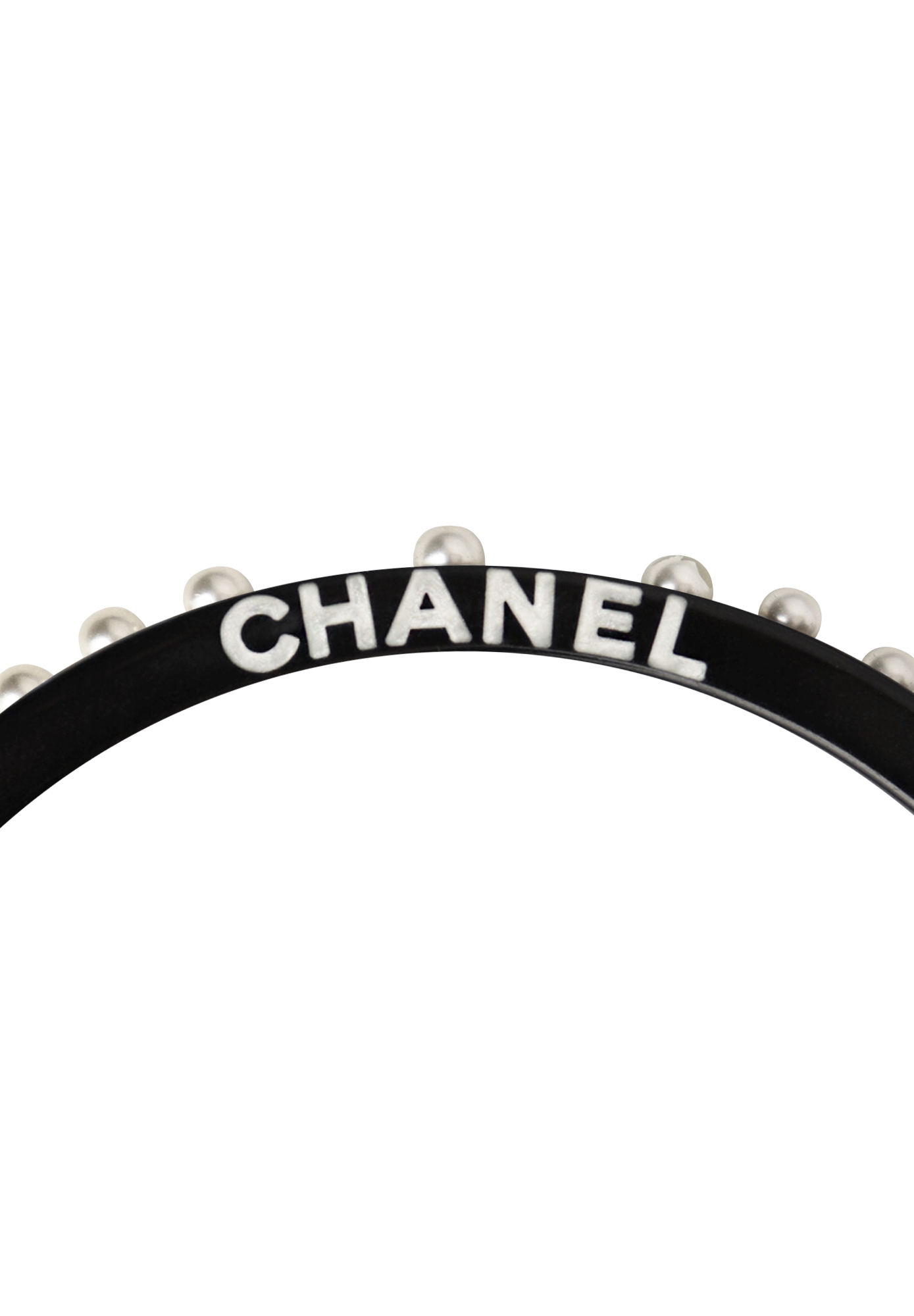 Chanel Black Bracelet With Pearls