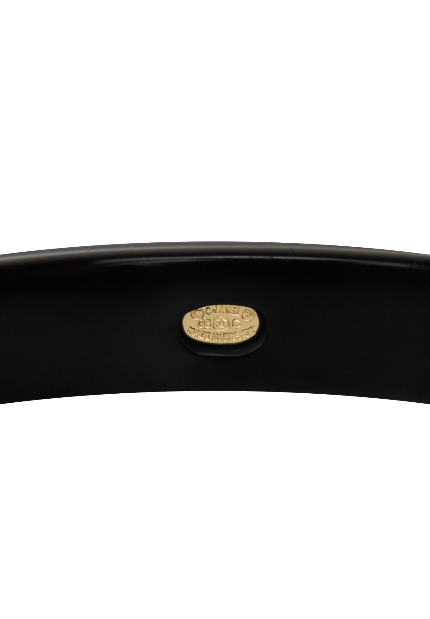 Chanel Black Bracelet With Pearls