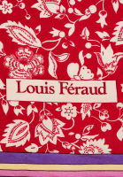 Red Floral-Print Louis Feraud Scarf