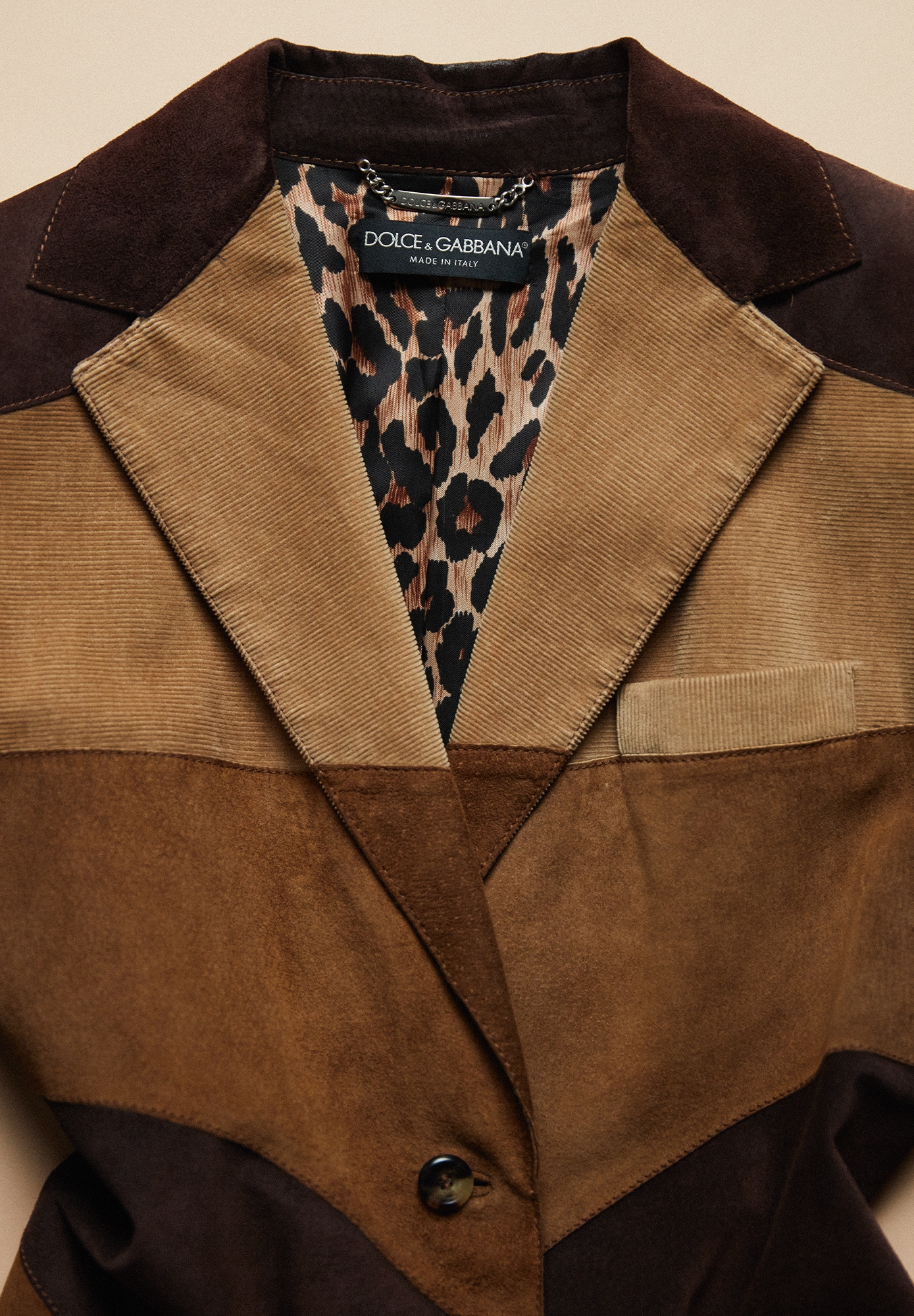 Dolce&Gabbana Suede Jacket With Applique