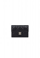 Chanel Quilted Caviar Classic Flap Black Wallet
