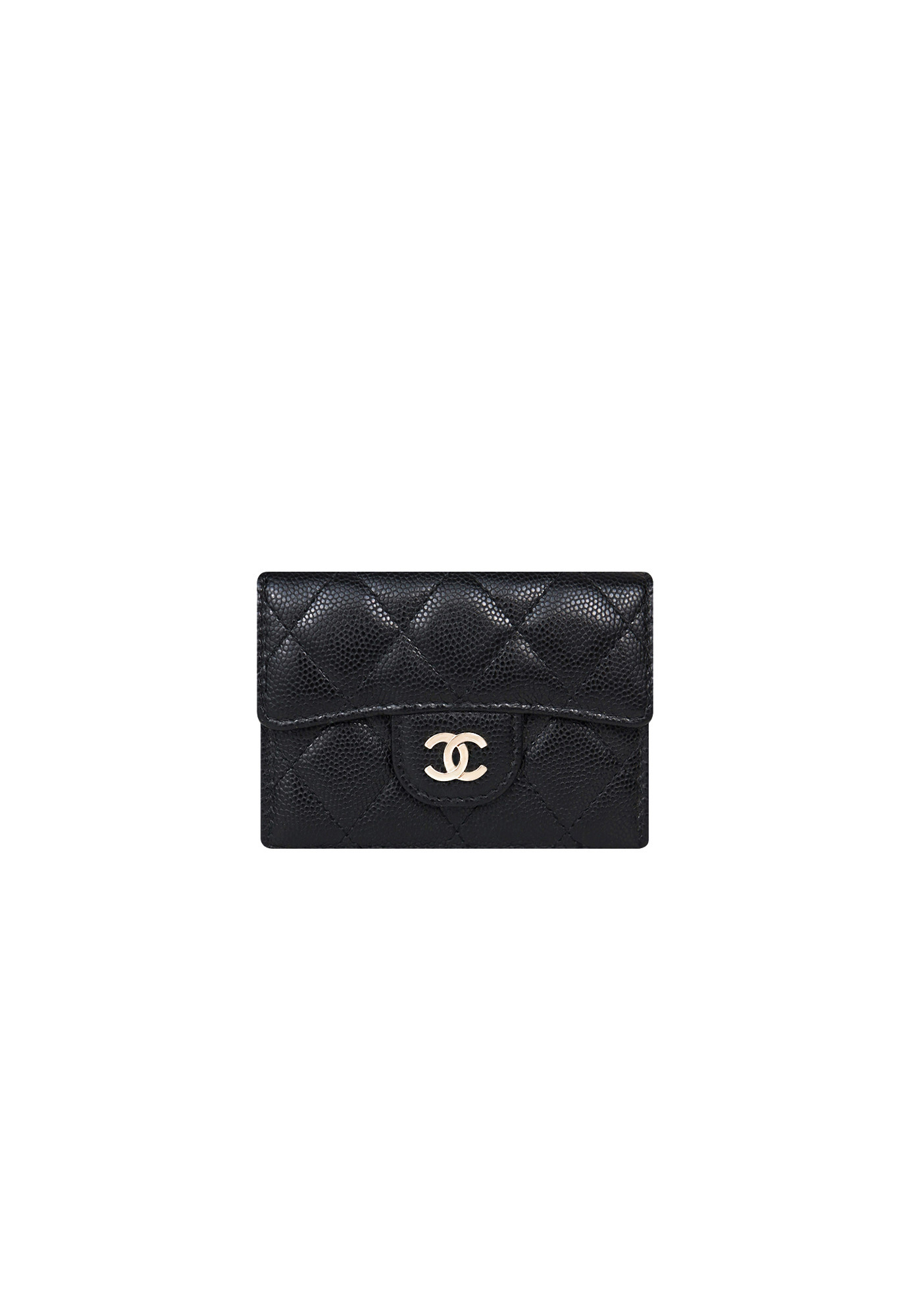 Chanel Quilted Caviar Classic Flap Black Wallet