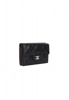 Chanel Quilted Caviar Classic Flap Black Wallet