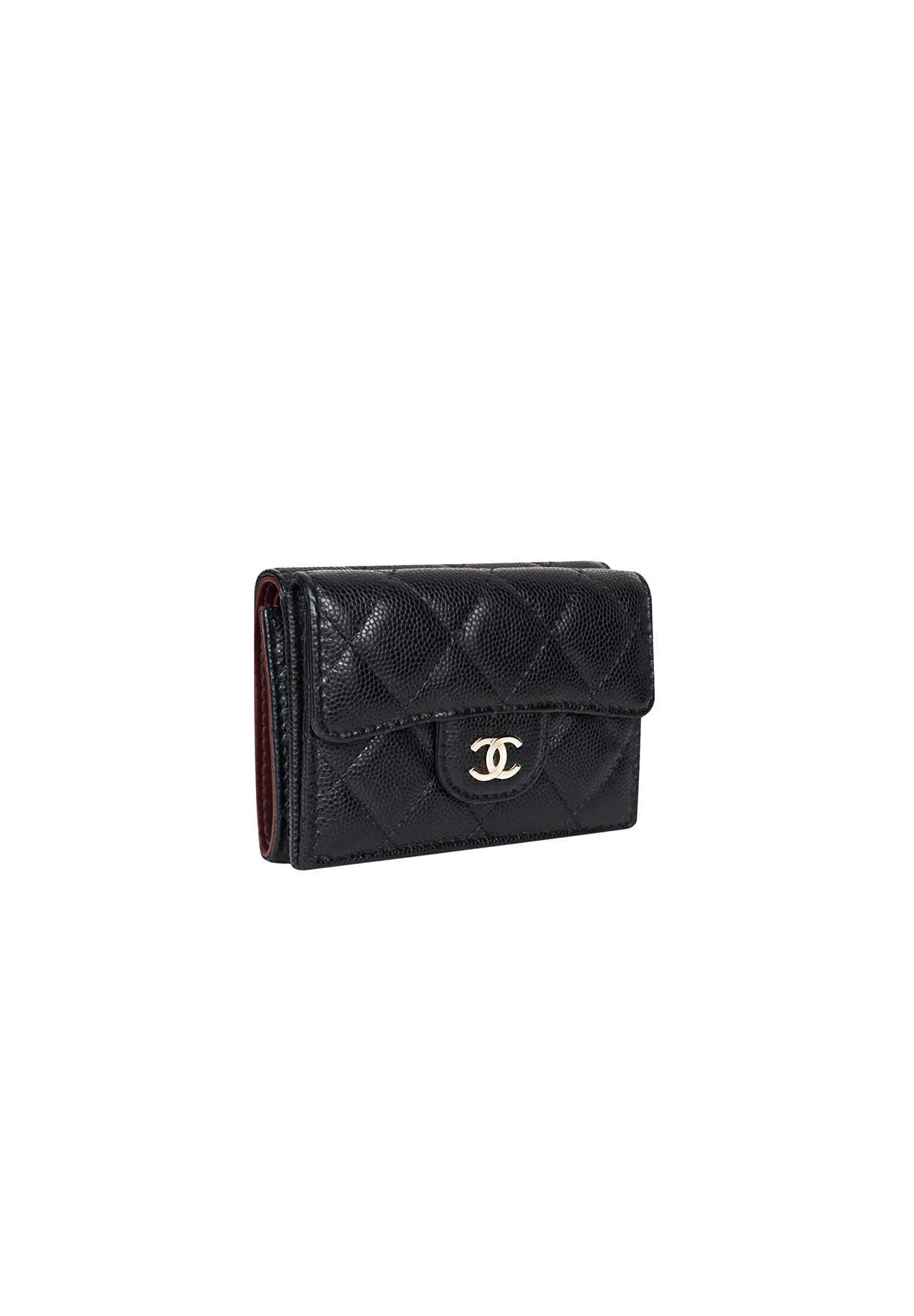 Chanel Quilted Caviar Classic Flap Black Wallet