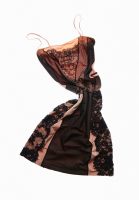 Christian Dior Beige Dress With Lace