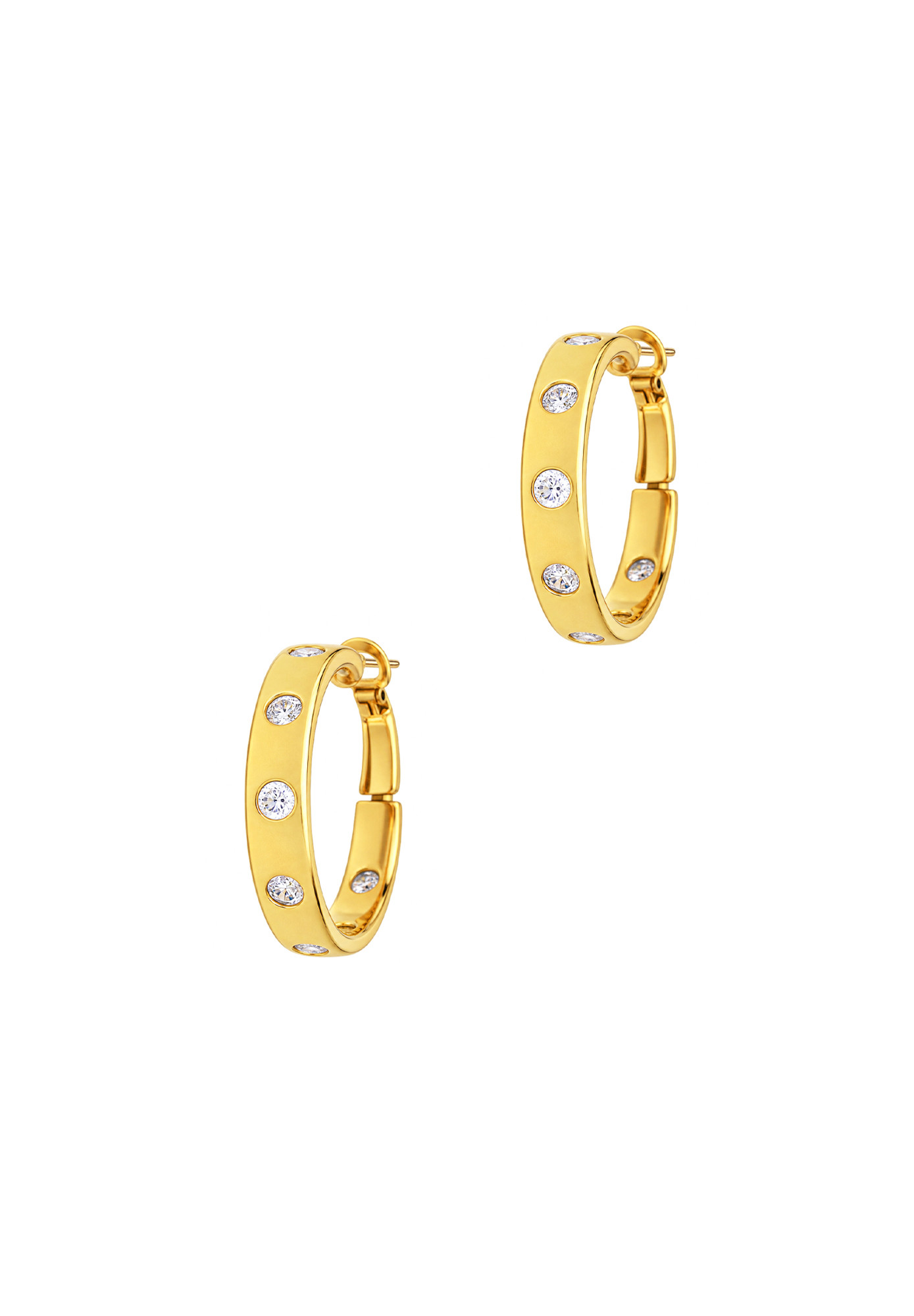 Pierre Lang Ring Earrings with Crystals