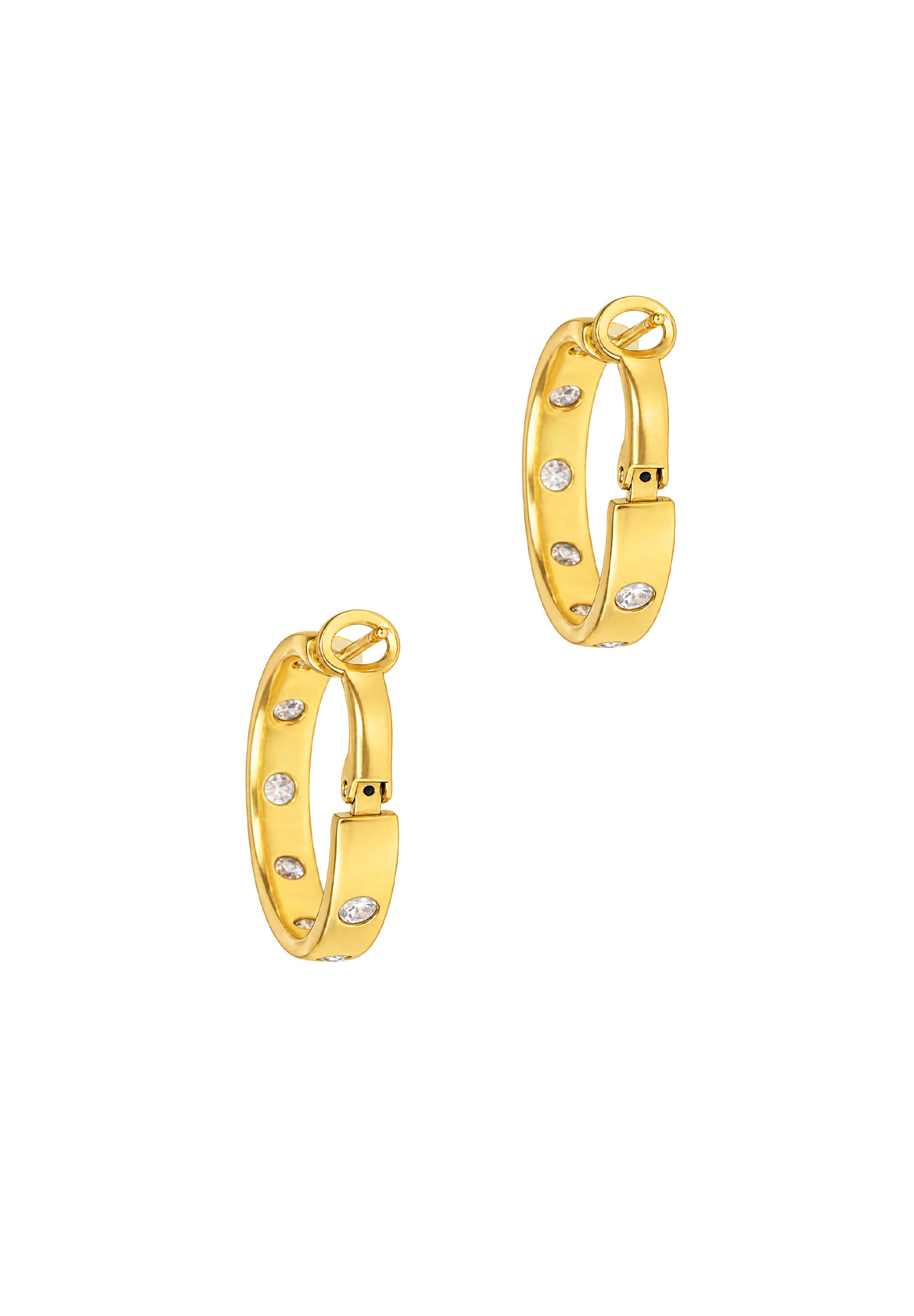 Pierre Lang Ring Earrings with Crystals