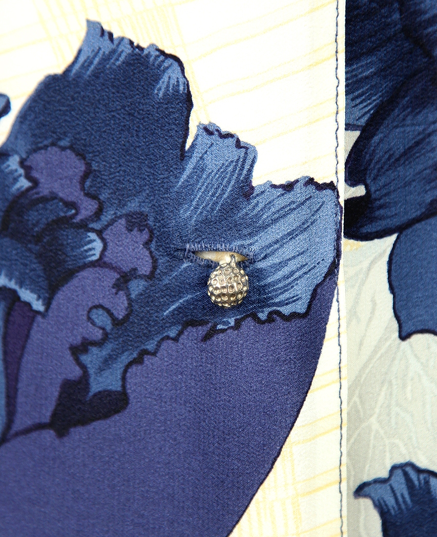 Hermès Blue Peonies Dress