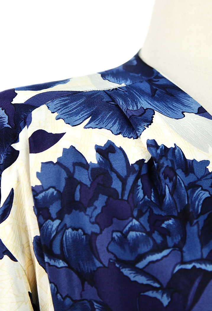 Hermès Blue Peonies Dress