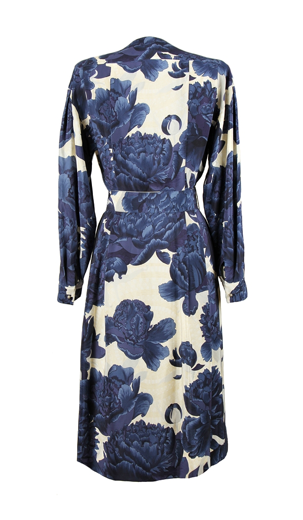 Hermès Blue Peonies Dress